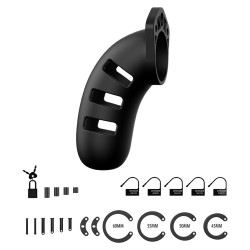 MANCAGE Cage de chasteté en silicone ManCage Modèle 21 - 11.5 x 3.5cm